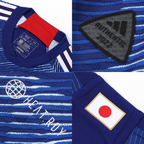 Blue samurai Japan national team soccer shirt.