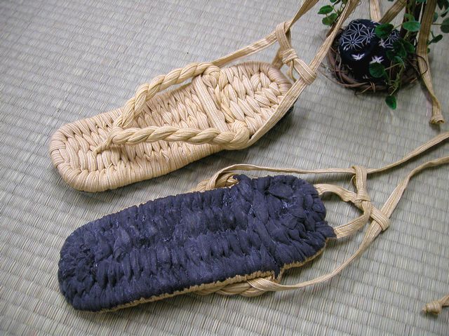 Straw sandals from Japan.