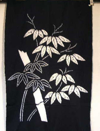 Shibori Bamboo Noren Curtain.