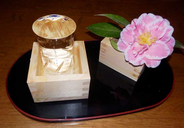 Wooden sake cups from Japan.