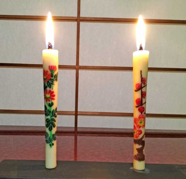 Aizuwakamatsu Hand Painted Candles.