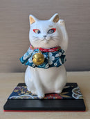 Maneki Neko Beckoning Cat For Fortune & Longevity White.