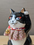 Maneki Neko Beckoning Cat For Fortune & Longevity Hachi-ware.