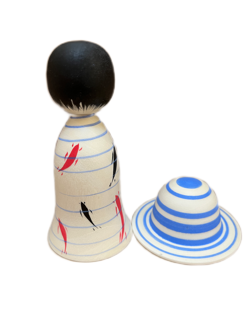 Kokeshi Carp with spiral design Hat