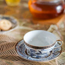 Blue bird cup and saucer.