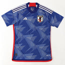 Blue samurai Japan national team soccer shirt.