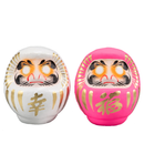 Pink & White Daruma 1 (set of 2).