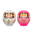 Pink & White Daruma 1 (set of 2).