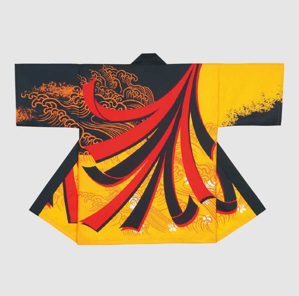 Yellow & Black Wave Happi Coat.