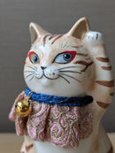Maneki Neko Beckoning Cat For Fortune & Longevity Kiji Tora.