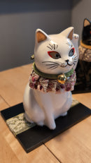 Maneki Neko Beckoning Cat For Fortune & Longevity Black