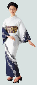 Dark Blue & White Summer Yukata.