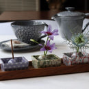 Single-flower Vase (3 stands with wooden tray)
