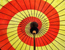 Red and Yellow Spiral Umbrella.