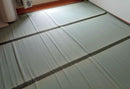 Tatami floor coverings.