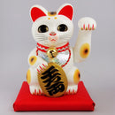 Solar Maneki Neko White Medium.