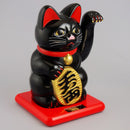 Solar Maneki Neko Black Small.