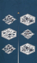 Noren curtain in blue.