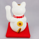Solar Maneki Neko White Medium.