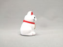 Happy Maneki Neko White (Left Hand).