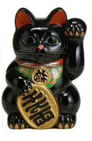 Koban Maneki Neko Black Left.
