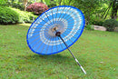 Blue Japanese umbrella.