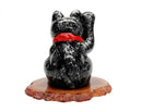 Premium Maneki Neko Black &amp; Silver.