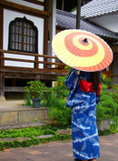 Red and Yellow Spiral Umbrella.