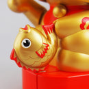 Cool cat has got a fish.