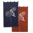 Japanese noren curtains.