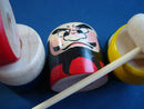 Daruma otoshi, a traditional toy from Japan.