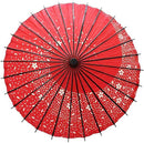 Red sakura umbrella.