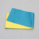 Blue and yellow obi belt.