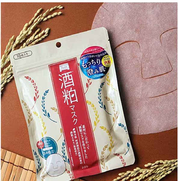 Sake Rice Mask Sake-kasu Face Pack Mask (10 pieces)