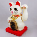 Solar Maneki Neko White Large.