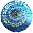 Blue Japanese umbrella.