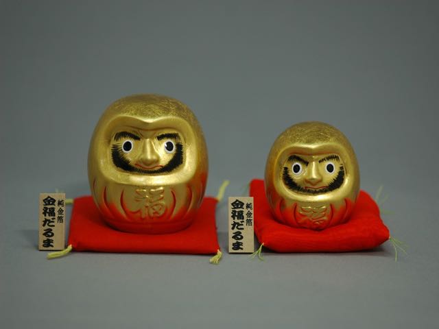 Gold Daruma Medium Size.