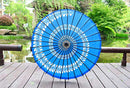 Blue Japanese umbrella.