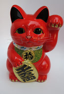 Koban Maneki Neko Red Left.