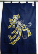 Japanese noren with noshi motif.