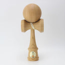 The plain, hardwood Keyaki kendama feels and sounds just great.