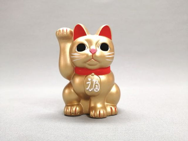Happy Maneki Neko Gold (Right Hand).