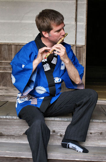 Blue Happi Coat (Kuruwa) - Main Image