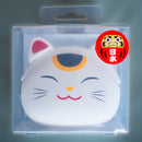 Maneki pochi purse (white).