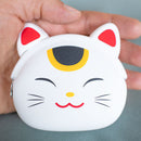 Maneki pochi purse (white).