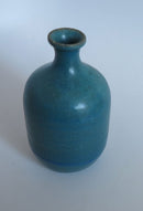 Misato Blue Sake Flask Flower Vase.