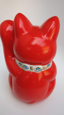 Red beckoning cat from Japan.
