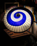 Light Blue and White Spiral Umbrella.
