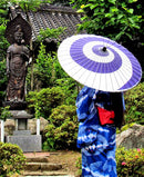 Light Blue and White Spiral Umbrella.