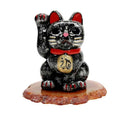 The Premium Maneki Neko Black &amp; Silver is made and handpainted in Seto, Aichi Prefecture, Japan.
